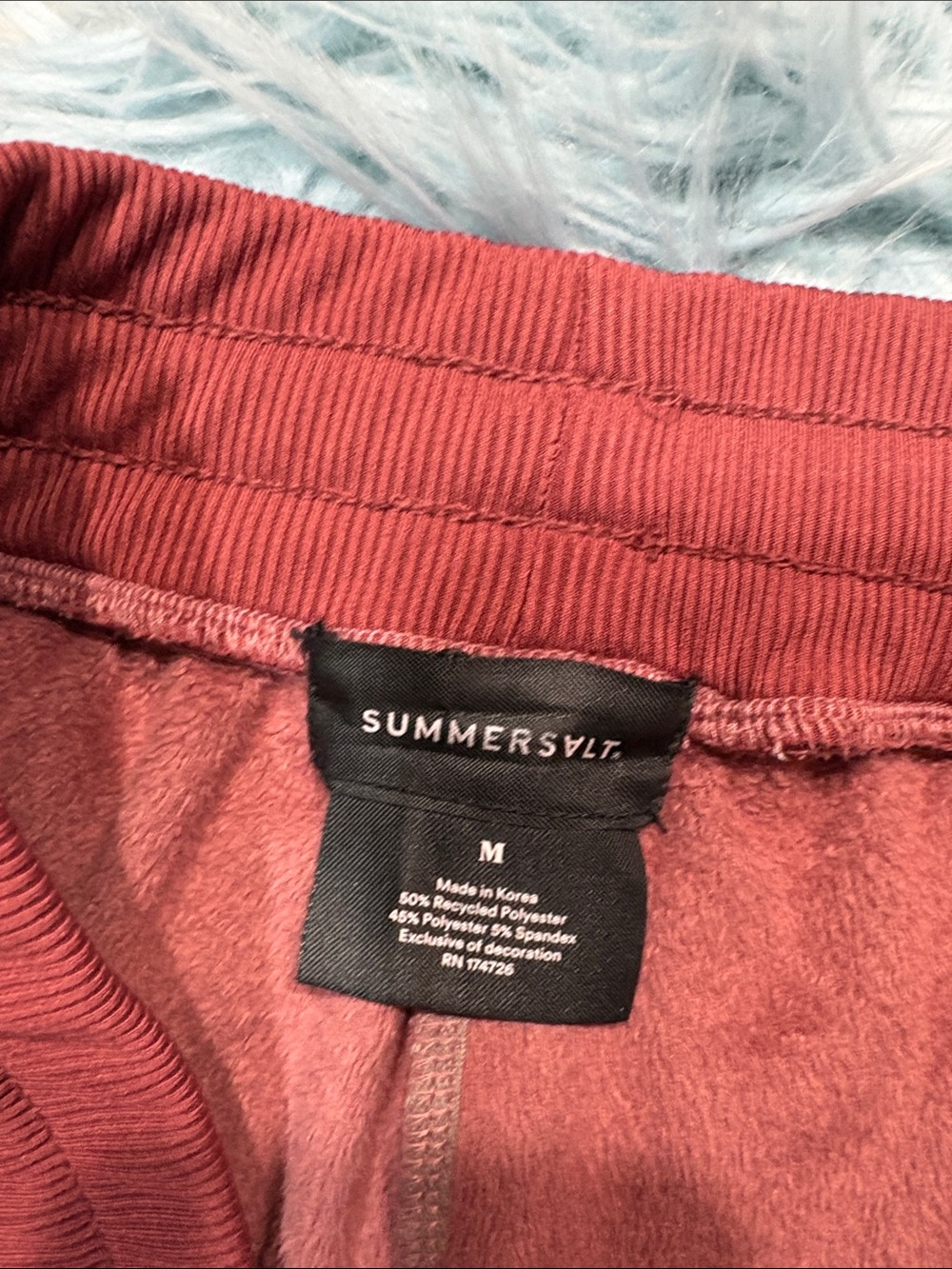 Summersalt Wide Leg The Plush Velour Lounge Pant Rosewood - Picture 3 of 8